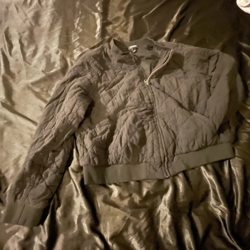 Torrid Black Quilted Bomber Jacket